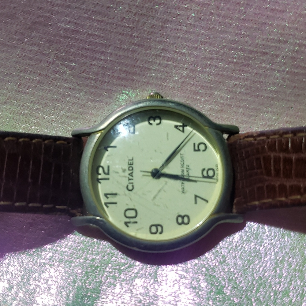 Vintage  Citadel watch w/leather band